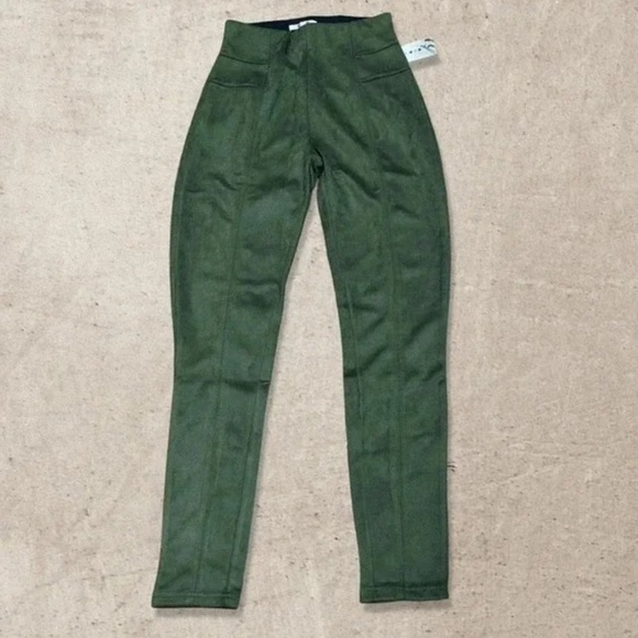 Three Dots Olive Skinny Pants - Picture 1 of 5